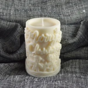 10015 Κερί Κύλινδρος Merry Christmas Κερί Κύλινδρος Merry Christmas