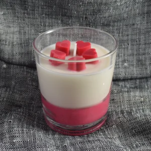 10063 Κερί Σε Ποτήρι Με Καρδιές Κερί Σε Ποτήρι Με Καρδιές