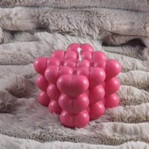 Κερί Bubble Cube με Καρδιά