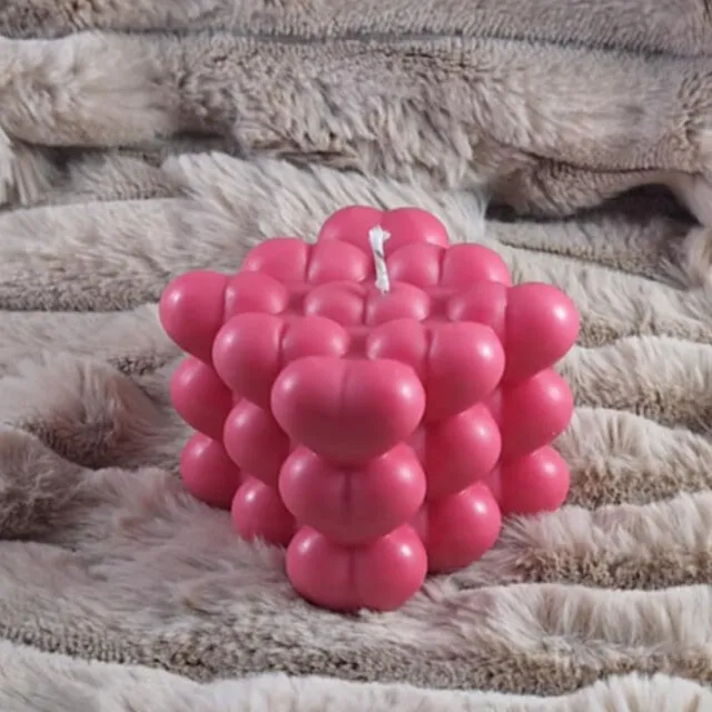10113 Κερί Bubble Cube με Καρδιά Κερί Bubble Cube με Καρδιά