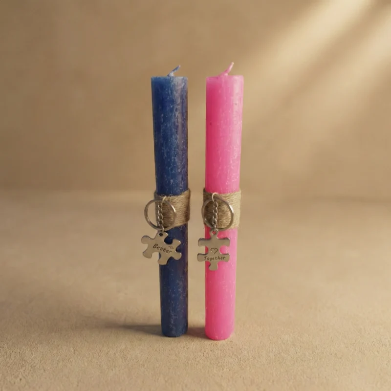 Ζευγάρι Λαμπάδες Με Μρελόκ "Better Together"