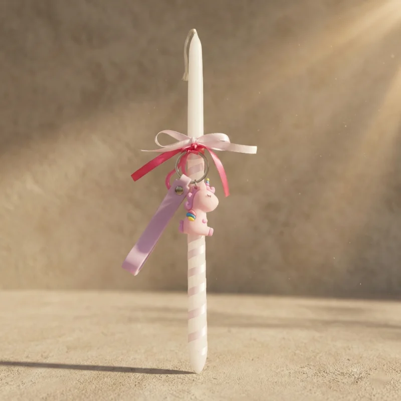 Λαμπάδα Με Μπρελόκ Μονόκερο