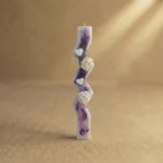 Λαμπάδα Ζικ Ζακ Με Καρδούλες & Λουλουδάκια