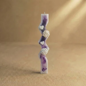 zikzak Λαμπάδα Ζικ Ζακ Με Καρδούλες & Λουλουδάκια